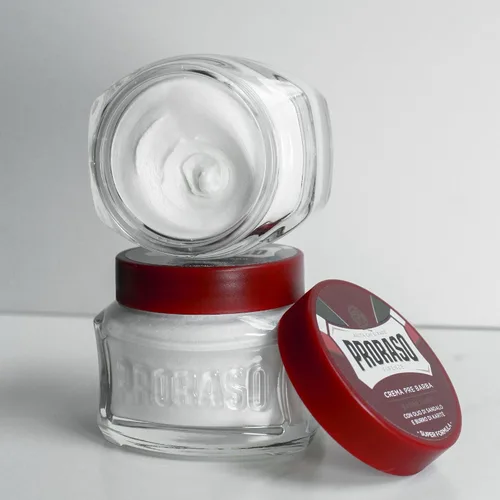 Miniatura 3 de Proraso Crema acondicionadora preafeitada para hombres, hidratante y nutritiva para barbas gruesas con aceite de sándalo, 3.6 onzas