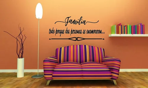 Miniatura 4 de byyoursidedecal Calcomanías de pared españolas decorativas para pared Familia Todo porque Mensajes textos biblicos decorativos españoles citas