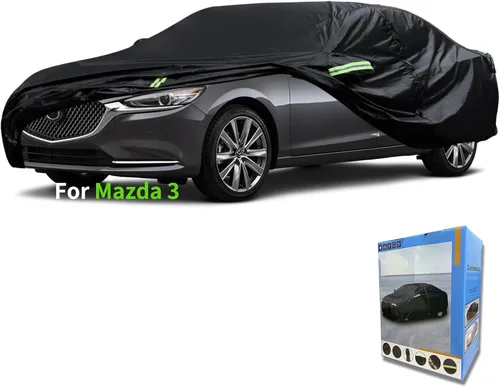 Miniatura 22 de Funda para automóvil Mazda, impermeable para todo tipo de clima, protección UV, resistente al viento, para todo tipo de clima, protección UV