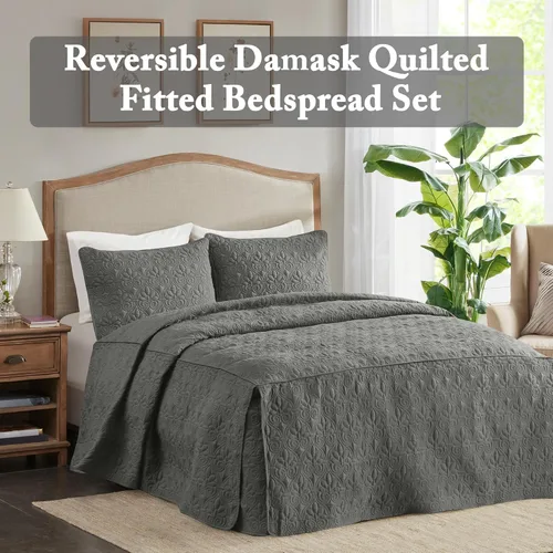 Miniatura 2 de Cubrecama ajustable Madison Park de diseño clásico tradicional para todas las estaciones, ligero; juego de ropa de cama, fundas a juego, King