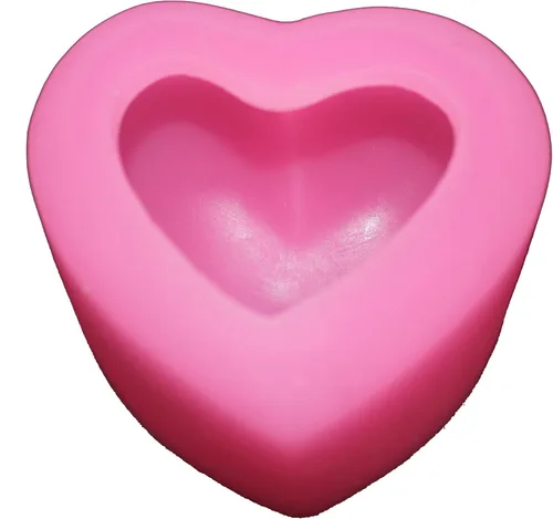 Miniatura 3 de Molde transparente de silicona en forma de corazón 3D para San Valentín, arte de resina epoxi, fabricación de velas y jabón, producto de Rosa 2