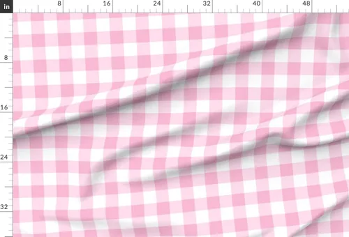 Miniatura 3 de Spoonflower Tela – Buffalo Check Pink Plaid Checks Nursery Girl Impreso en tela Minky por The Yard – Cobijas de bebé de costura edredón respaldo
