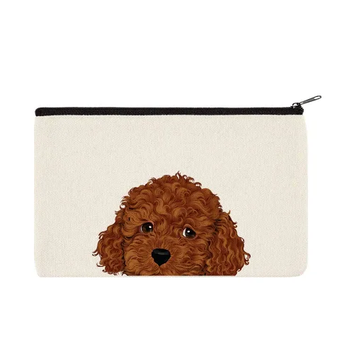 Miniatura 7 de WIRESTER Bolsa de maquillaje de lona con cremallera, bolsa de cosméticos, estuche organizador para mujeres y niñas, bolsa de cosméticos de viaje