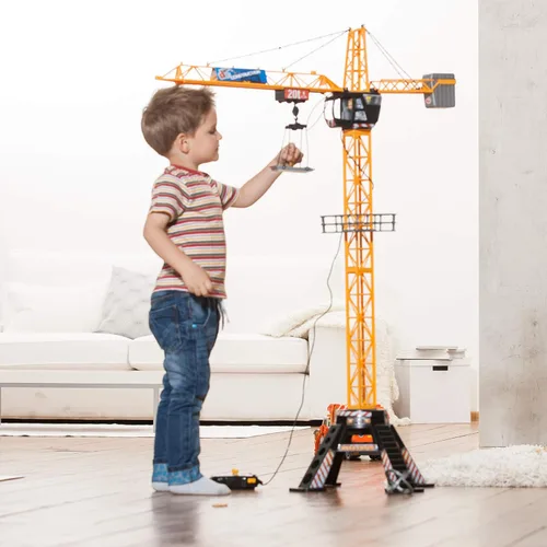 Miniatura 3 de DICKIE TOYS Mighty Construction Crane con control remoto, carro de rotación de 48 pulgadas y 350 grados, para edades de 3 años en adelante