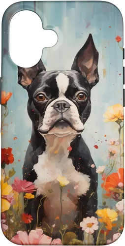Miniatura 32 de Boston Terrier in Flower Garden Dog Art Lovers Design Case for iPhone 17