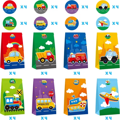 Miniatura 3 de Dianelhall 32 piezas de mini bolsas de transporte para fiestas de cumpleaños, suministros de fiesta de cumpleaños, bolsas de regalo, bolsas