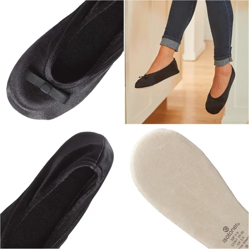 Miniatura 5 de isotoner - Zapatos satinados para bailarinas, con moño, suela de gamuza, blanco