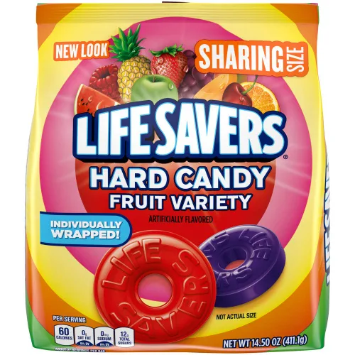 Miniatura 13 de LIFE SAVERS Mentas de Naranja, Envueltos Individualmente, Para Bocadillos, Compartir, Fiestas de Oficina y Almacenamiento en la Despensa, 6.25 oz