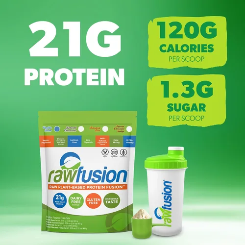 Miniatura 3 de San Nutrition rawfusion Plantas Proteínas en Polvo, natural Chocolate, 1 libra, SAN1041/100/102, 1, 1