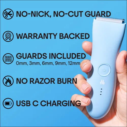 Miniatura 2 de MERIDIAN The Trimmer Premium - Recortadora de vello corporal y afeitadora eléctrica para hombres y mujeres, para cabello púbico, pecho, piernas