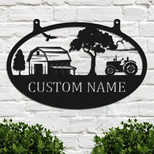 Miniatura 90 de Letrero de metal personalizado con nombre de camión, semirremolque, arte de pared para valla de garaje, patio, decoración al aire libre, letrero