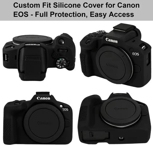 Miniatura 4 de Leayjeen Funda protectora de silicona compatible con cámara Canon EOSR50, carcasa protectora de silicona suave para cámara R50, con cubierta