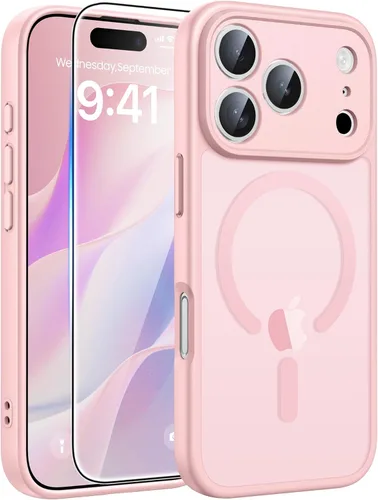 Miniatura 34 de FNTCASE Funda para iPhone 13 Pro: Fundas magnéticas translúcidas mate delgadas con protector de pantalla de vidrio templado