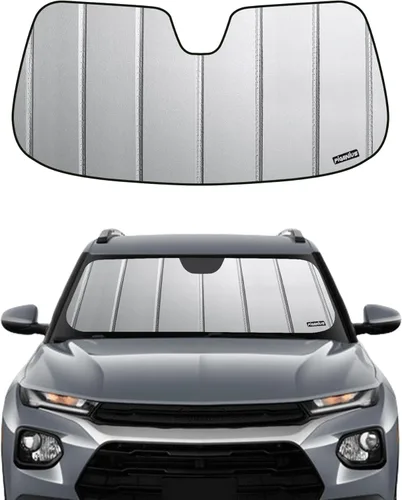 Miniatura 7 de Pigenius Parasol para parabrisas para Chevy Trailblazer 2021-2023, reversible plateado/negro AstraGuard
