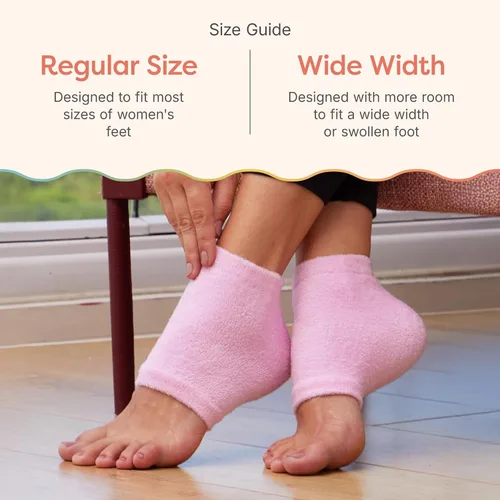 Miniatura 7 de ZenToes - Calcetines de talón hidratante, 2 pares de calcetines de spa con forro de gel para curar y tratar talones secos y agrietados mientras Azul