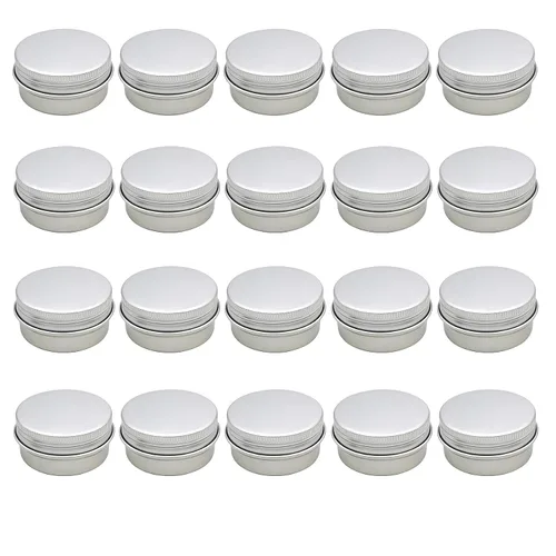 20 unidades de 0.2 fl oz 0.17 onzas pequeñas de metal vacío de acero de aluminio latas latas botella deslizante caja de contenedores cosméticos con