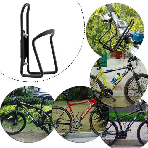 Miniatura 7 de FiveBox - Portabotellas de agua de aleación de aluminio para bicicletas de ciclismo, jaula para botella de agua de bicicleta Negro