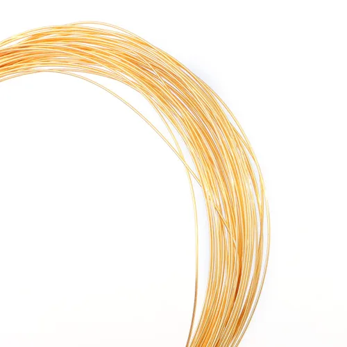 Miniatura 6 de Beadia - Alambre bañado en oro de 14 quilates de 0.4 mm, 10 metros de cordón de cuentas para pulseras, collares, encantos, cuentas para hacer joyas