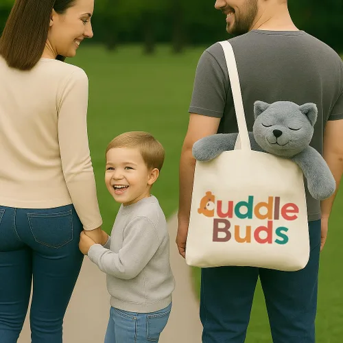 Miniatura 5 de Cuddle Buds Peluche de gato con peso de 3 libras para necesidades sensoriales, peluche grande de gato de 20 pulgadas, animales de peluche