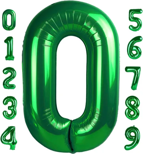 Miniatura 209 de Globos de números de 5 globos de 40 pulgadas, decoraciones de cumpleaños azules para niños y niñas, globos de números azul marino grandes