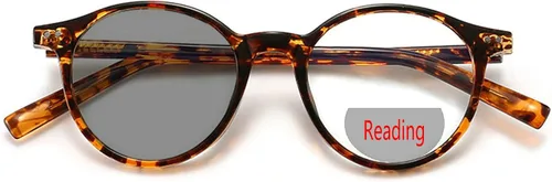 Miniatura 10 de helena TR90Transition fotocromáticos bifocales gafas de lectura para mujeres hombres lupa redonda presbicia lector conducción
