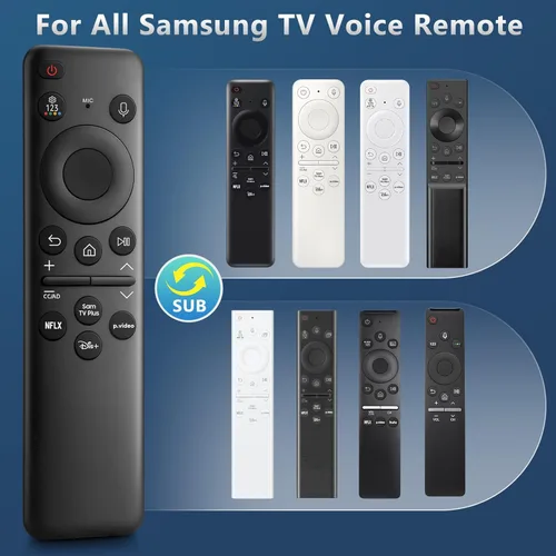 Miniatura 6 de Control remoto de voz recargable para Samsung OLED Neo QLED Crystal UHD Frame Solar CU8000 DU8000 CU7000 DU7200 Q60C/D Q70C/D Q80C/D QN85C/D QN90C