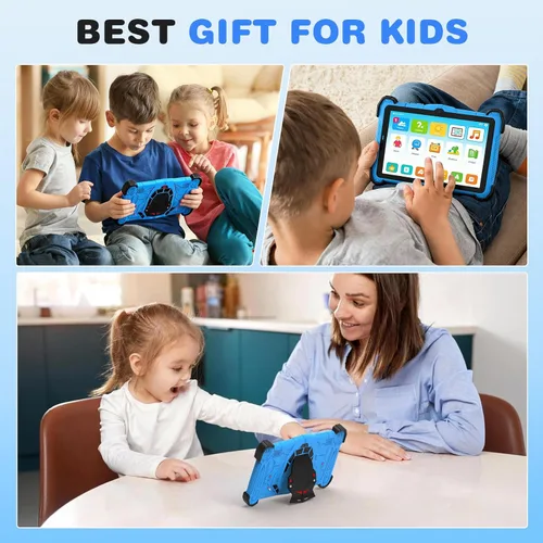 Miniatura 4 de Tablet Android 15 de 7 pulgadas para niños, 10 GB de RAM 64 GB de ROM, almacenamiento expandible de 1 TB, pantalla de protección ocular, control Azul