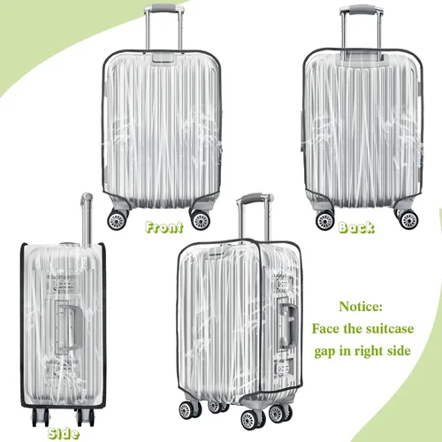 Miniatura 3 de Reginary 8 piezas transparente cubierta de equipaje PVC impermeable maleta cubierta protectora para equipaje Spinner ruedas maleta, Transparente
