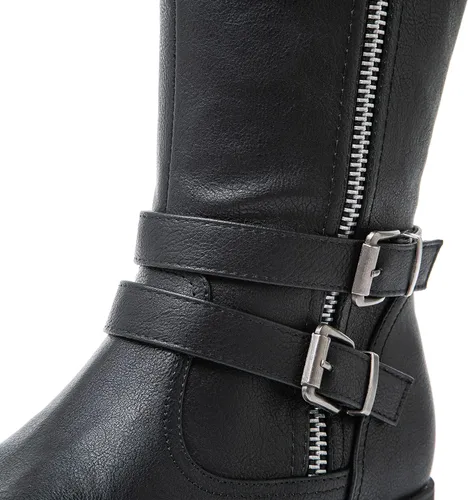 Miniatura 3 de GLOBALWIN Botas altas hasta la rodilla para mujer, botas de equitación cómodas para mujer, tacón bajo