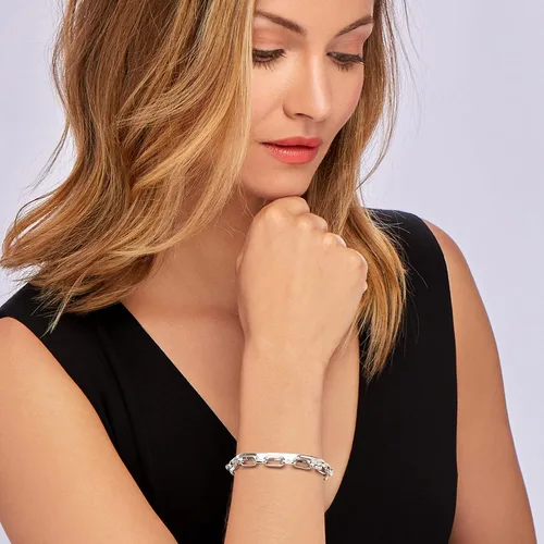 Miniatura 2 de Ross-Simons Sterling Silver Jewelry Set Herringbone and Paper Clip Link Bracelets