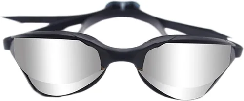 Mikikit Gafas de natación profesionales para adultos, gafas de natación antiniebla con hebilla flexible mejoradas para piscinas y competiciones