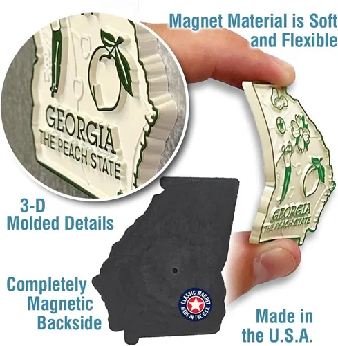 Miniatura 3 de Imán con diseño de mapa de estado, Georgia