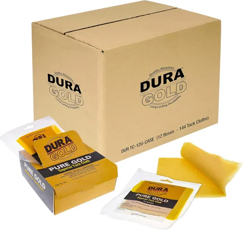 Miniatura 9 de Dura-Gold - Paño de tachuela superior de oro puro (paquete de 12), carpintería, pintura automotriz, pintura de autocuerpo, paños para pintores