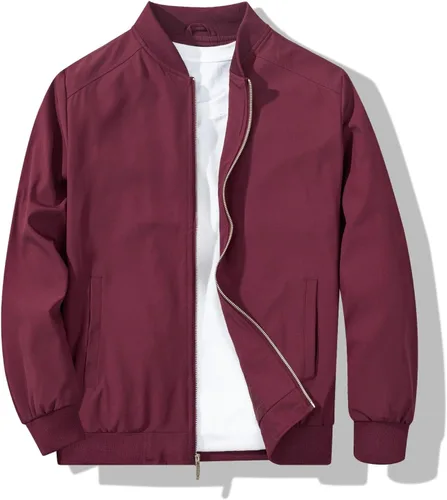Miniatura 9 de Chaqueta bomber para hombre, elegante, ligera, cortavientos, primavera, otoño, chaquetas casuales para hombre
