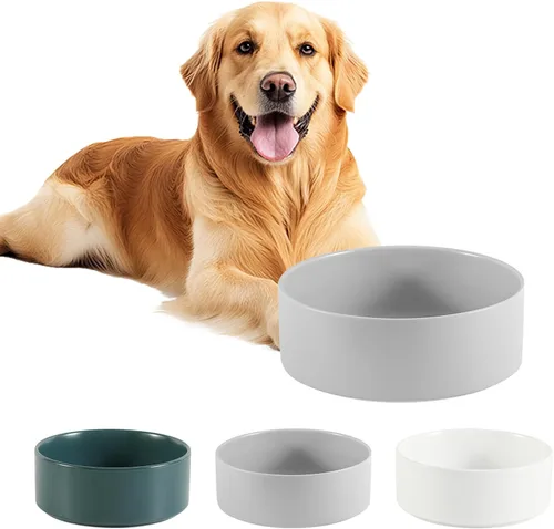 Miniatura 10 de Cuenco de cerámica para perros para comida y agua, cuenco comedero para mascotas para perros y gatos pequeños, plato de alimentación de cerámica