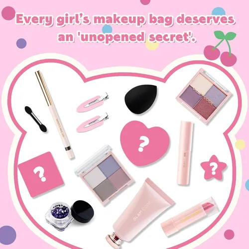 Miniatura 3 de Glam Code Calendario de Adviento de maquillaje de 24 días 2025, juego de regalo de maquillaje para adolescentes y mujeres adultas, calendario de Rosa