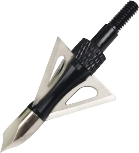 Miniatura 17 de Cabezas Anchas de Caza 12UN 100 Granos Cabezas de Flecha para Atornillar 3 Cuchillas Puntas de Flecha Compatibles con Ballesta y Arco Compuesto + 1