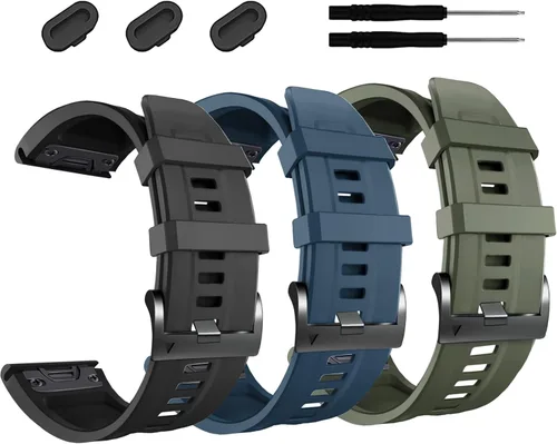 Miniatura 19 de ZPJPPLX 1.024 in compatible con Garmin Fenix 8 AMOLED 2.008 in/8Pro/7X Pro/6X Pro/7X/6X/5X Plus/5X, correa de reloj de silicona para Descent Mk2i