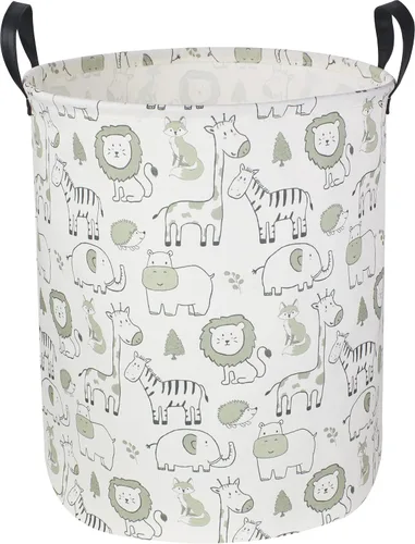 Miniatura 27 de CLOCOR Cesta de lavandería para niños, contenedor de almacenamiento de tela plegable, cesta de guardería para niños, cubo de juguetes para niños