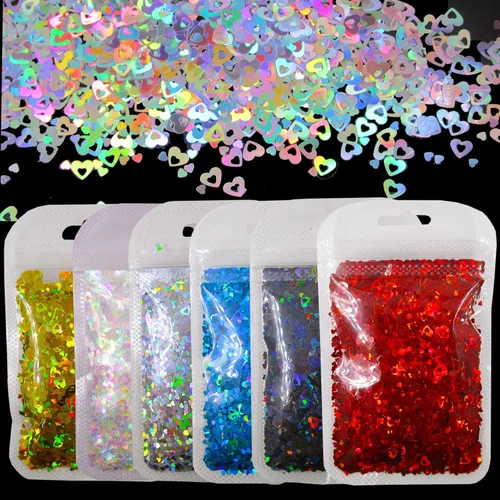 Miniatura 8 de LoveOurHome 2.12 oz con forma de mariposa, copos de purpurina gruesos, Mylar holográfico, lentejuelas, confeti, destellos, manicura, decoración