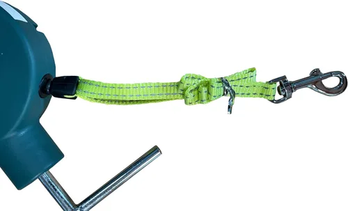 Miniatura 5 de Cables deslizantes de 16 pies para perros – Cable de amarre y estaca para perros – Gira 360° sin enredos – Correa antideslizante para perros