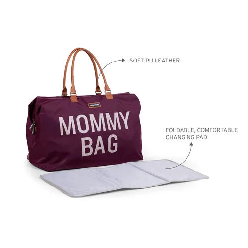 Miniatura 6 de Childhome Bolsa de pañales original para mamá, bolsa grande para viajes y hospital, imprescindible para el embarazo (berenjena)