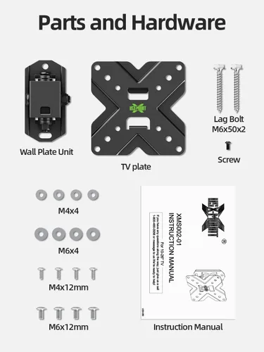 Miniatura 9 de USX MOUNT Soporte de pared pequeño para monitor de TV Soporte de TV RV con soporte de pared VESA giratorio e inclinable para televisores