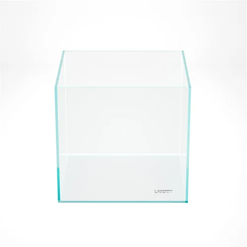 Miniatura 10 de LANDEN 25C 3.7 Galones Cubo Tanque de Acuario Sin Montura de Hierro Bajo, W9.84×D9.84×H9.84 pulg(25x25x25cm) 5mm de Grosor con Almohadilla