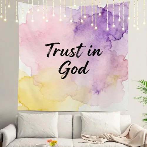 Miniatura 119 de Shrahala Tapiz de pared cristiano con palabras blancas, palabras de Navidad, escuela, Jesús, Biblia, adoración de la Biblia, tapiz grande