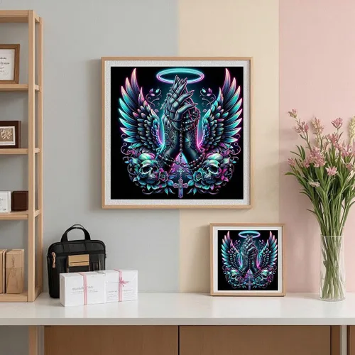 Miniatura 4 de ijbnhd Kits de Arte de Diamantes de Mano de Ángel para Adultos, Kit de Pintura de Diamantes de Alas de Ángel para Principiantes, Kit de Arte