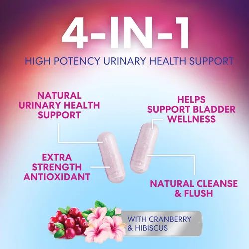 Miniatura 5 de Suplemento de D-manosa – 1,000 mg de manosa de D por porción con arándano, hibisco y diente de león – Soporte urinario natural y de acción rápida