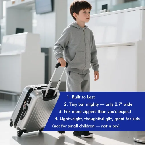Miniatura 5 de Sure Lock Cerraduras de equipaje aprobadas por la TSA con llaves para viajes, cuerpo de aleación de zinc con grillete de acero, llave similar, llave