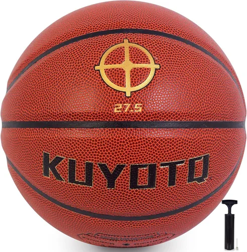 KUYOTQ Kids Toddler Youth Adult Size 3/4/5/6/7 Basketball 22/25.5/27.5/28.5/29.5" Thickened Rubber or Faux Leather Indoor Outdoor Basketball for