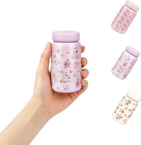 Miniatura 18 de Botella Térmica Pequeña Botella de Agua Aislada al Vacío Mini 200ml/6.8oz Botella de Agua de Acero Inoxidable Térmica para Bebidas Calientes y Frías